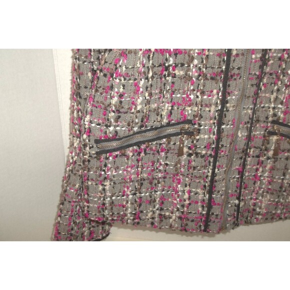 Blu By Blu Girls Tweed Lined Long Sleeve Jacket Blazer Size 12 - Picture 3 of 7